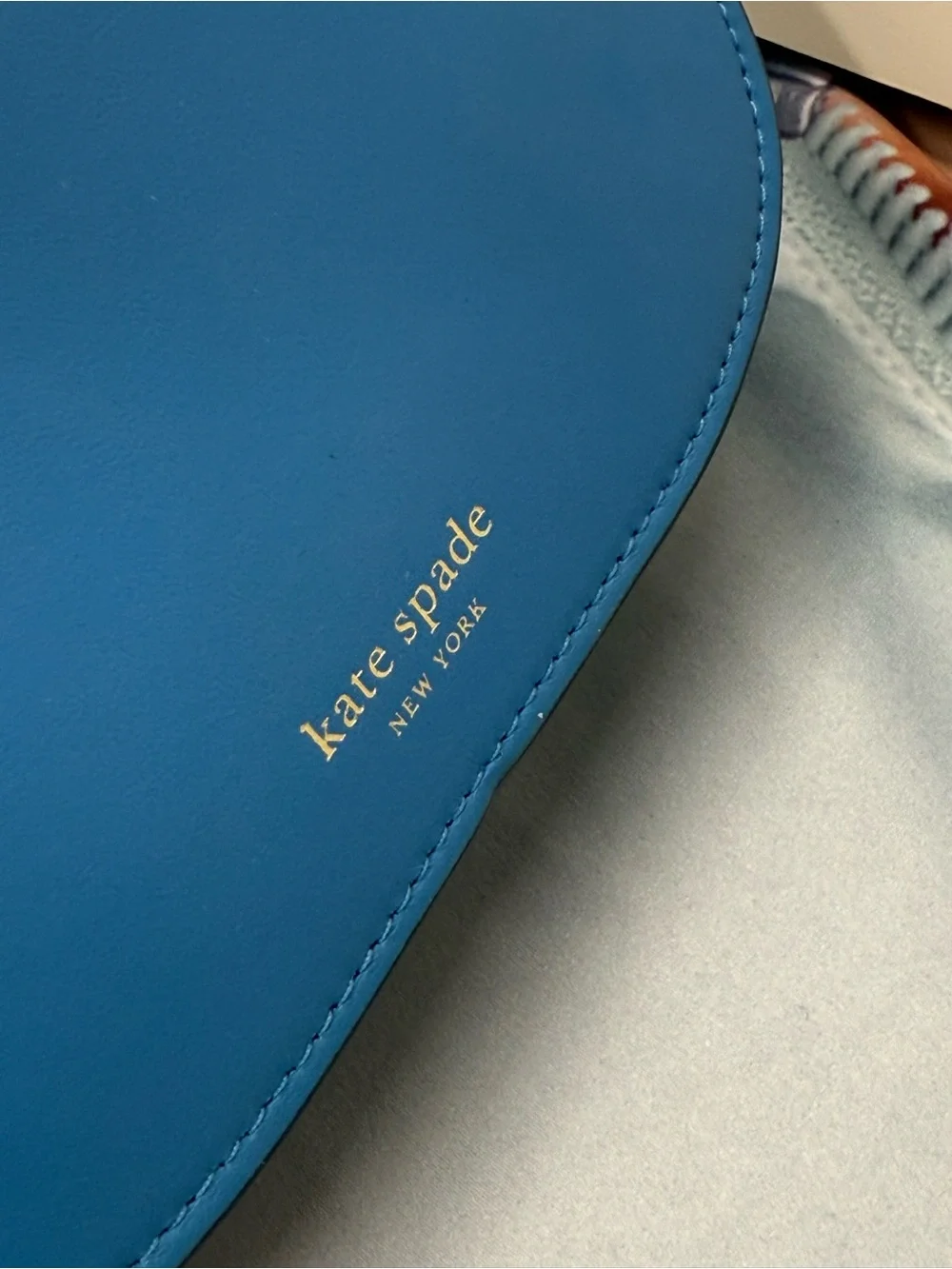 (new+tag) Kate Spade Lula Flap Saddle Smooth Leather Crossbody Bag Ocean Blue
